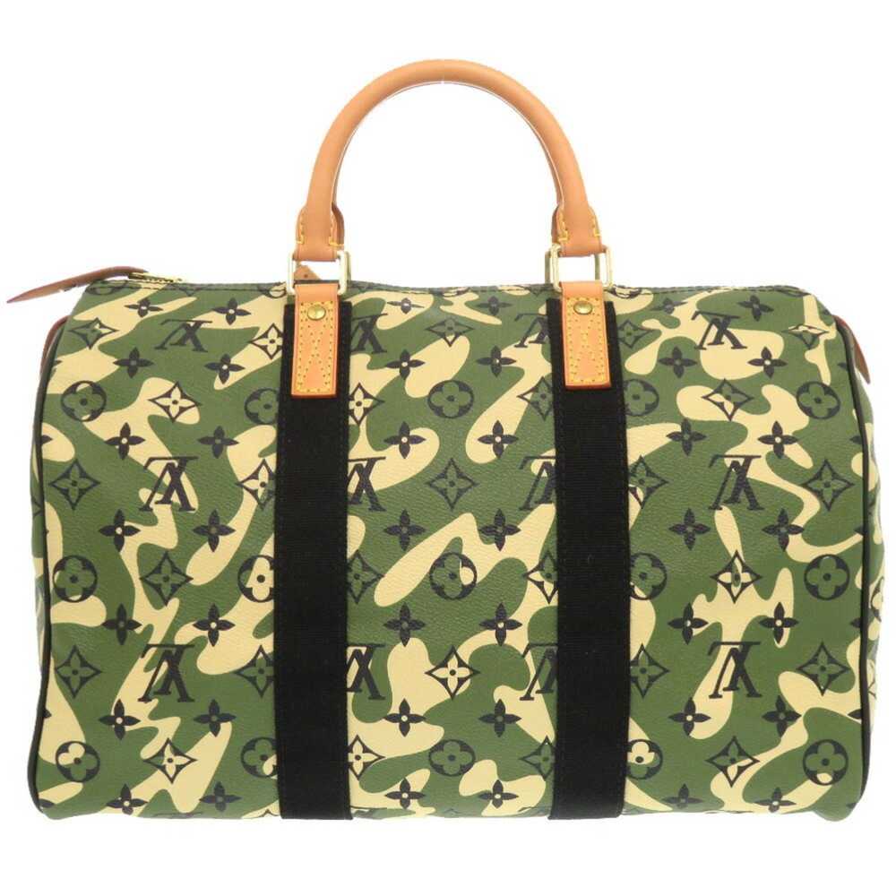 Louis Vuitton Speedy 35 Green Canvas Handbag (Pre… - image 2