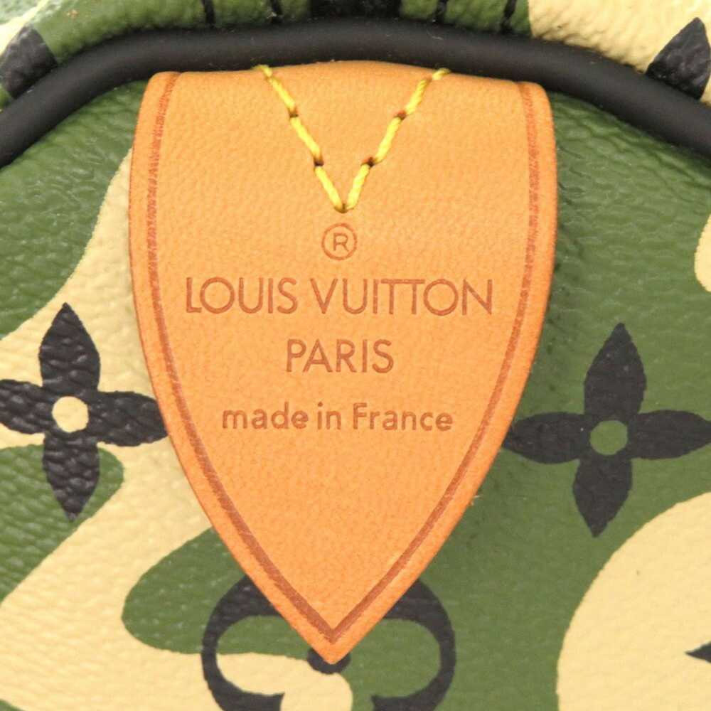 Louis Vuitton Speedy 35 Green Canvas Handbag (Pre… - image 7