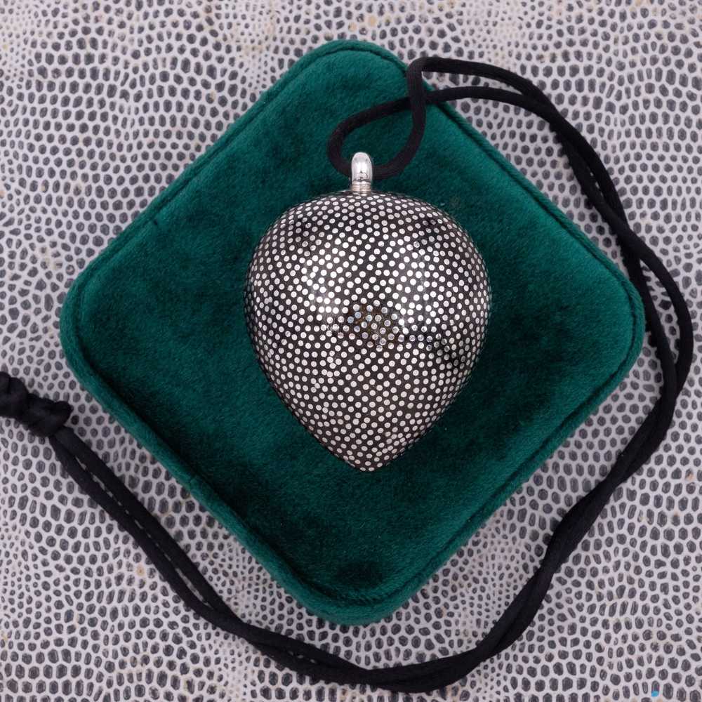 Patricia Von Musulin Ebony Puffy Heart Pendant - image 1