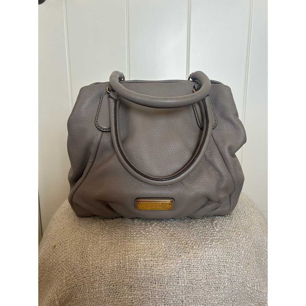 Marc Jacobs Fran Cement Gray Leather Shoulder Tot… - image 5