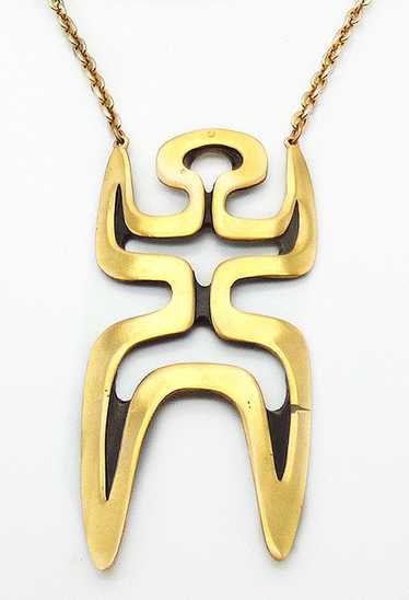 Tortolani Gold Tone Modernist Msn Necklace