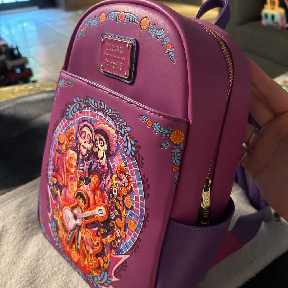 Disney Coco Remember Me Loungefly Backpack Used - image 2