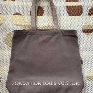 LOUIS VUITTON Fondation Museum Tote Bag Canvas Gra