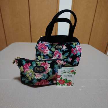 FEILER Floral Pattern Handbag and Pouch Set - image 1