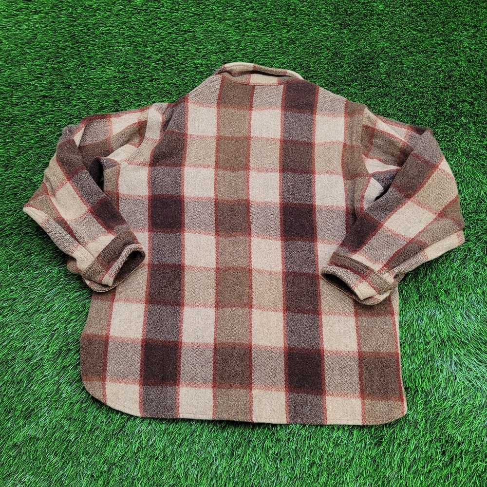 Other Vintage 70s Woolrich Plaid Button Shirt Lar… - image 2