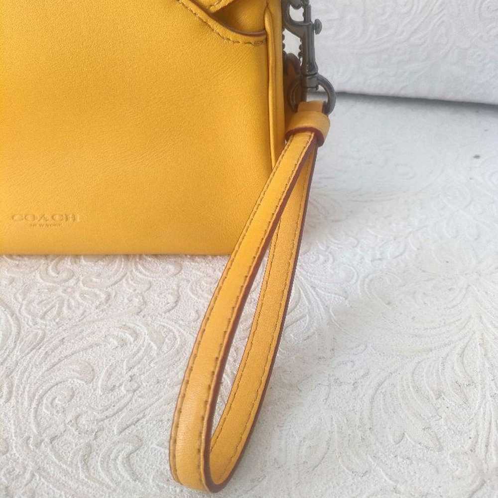 COACH Disney Mickey Wristlet Pouch Yellow Unused - image 3