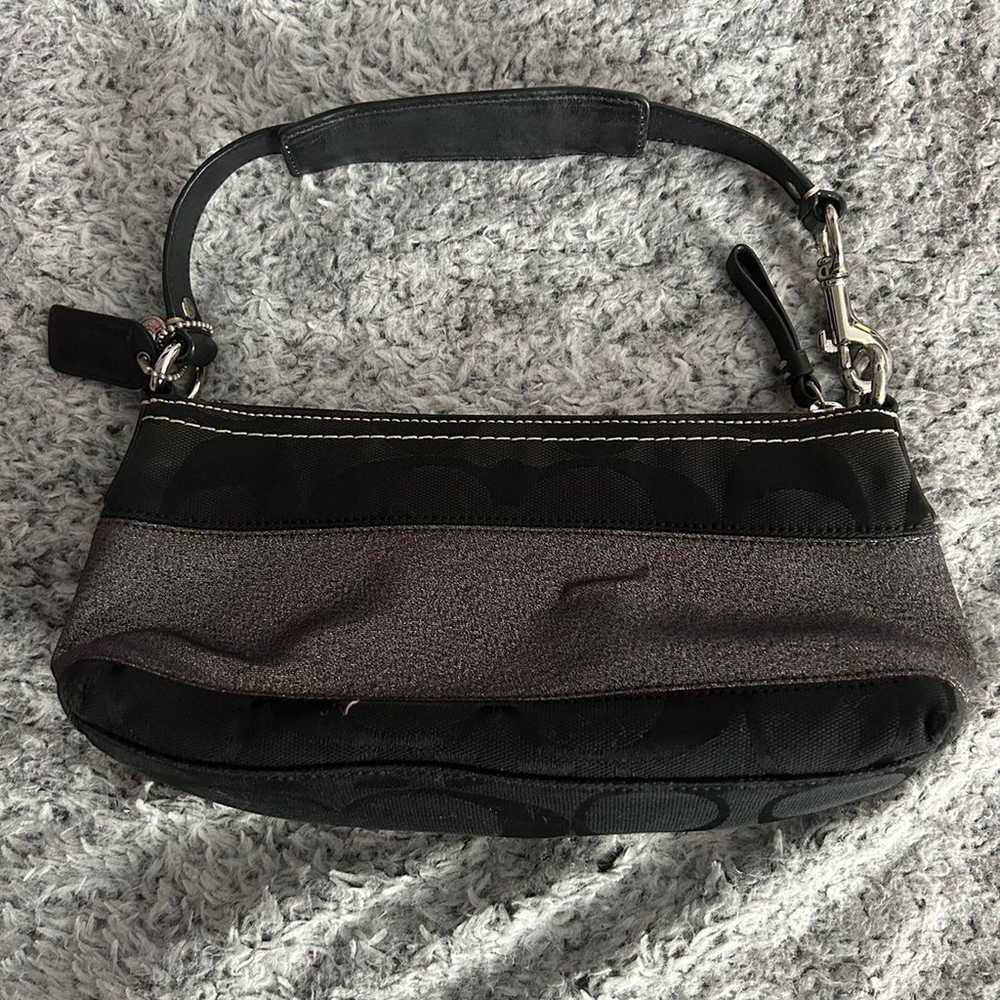 Vintage mini coach baguette shoulder bag - image 2