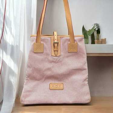 Dooney & Bourke Pink Canvas and Leather Tote