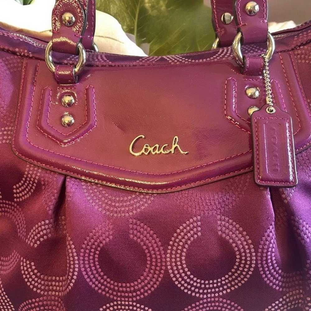 Coach Ashley Dotted Art Op Satchel F20068 - image 3