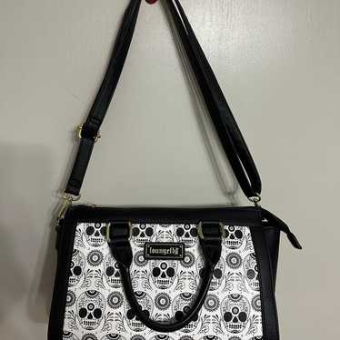 Loungefly Black And White Sugar Skulls Duffle tote