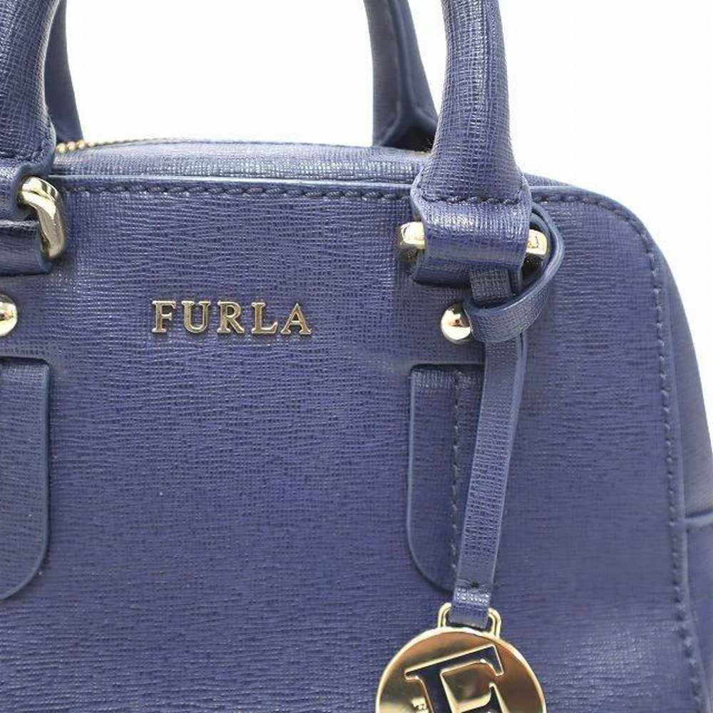 FURLA logo charm 2WAY handbag shoulder bag - image 3