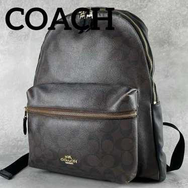 Coach Backpack Signature Leather Brown x Black - image 1