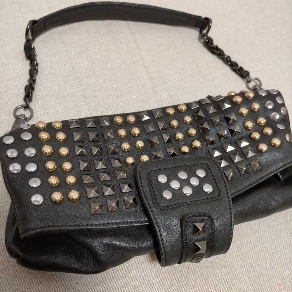 Bouvardia Stud Chain Genuine Leather Shoulder Bag… - image 3