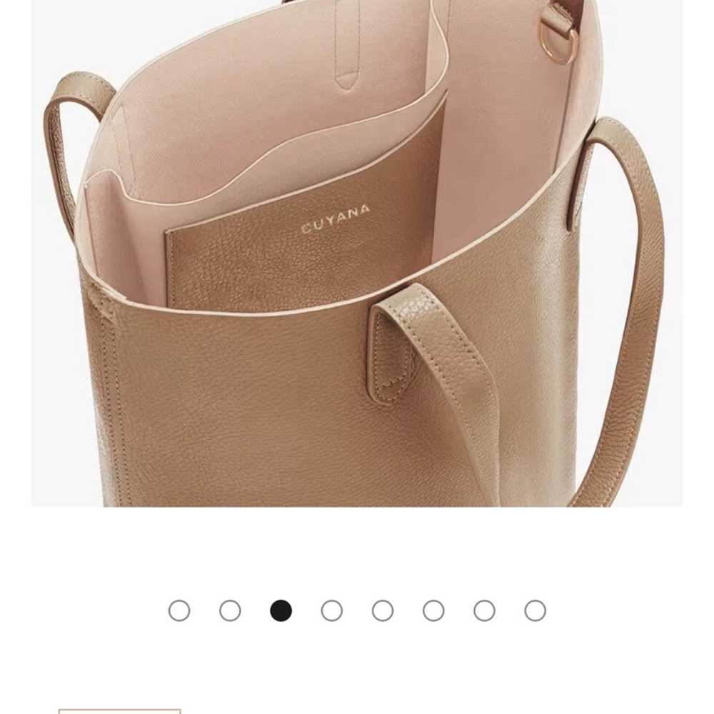 Cuyana Tall Leather Structured Tote Blush - image 2