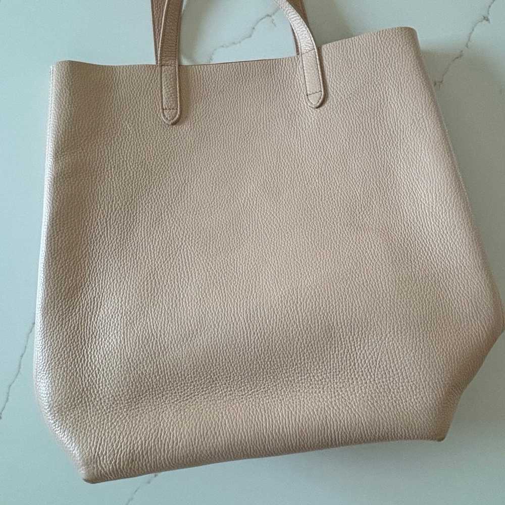 Cuyana Tall Leather Structured Tote Blush - image 3