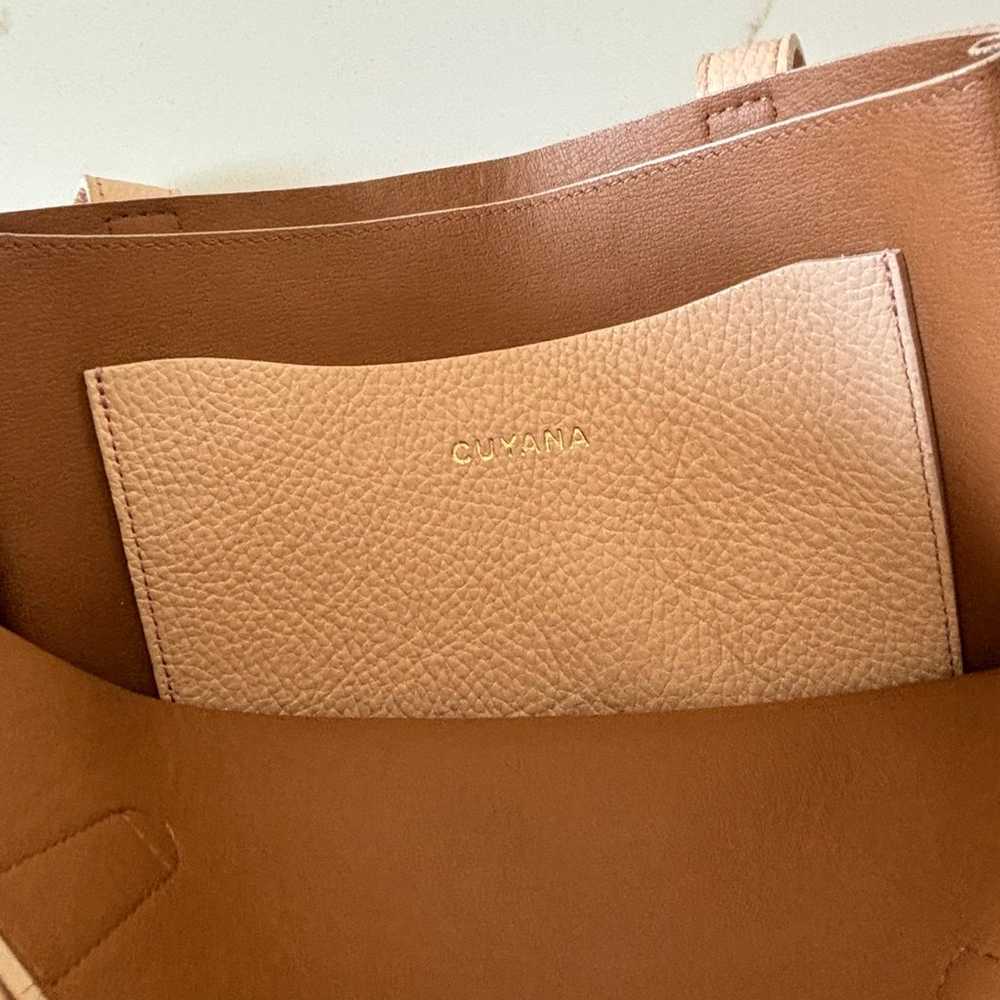 Cuyana Tall Leather Structured Tote Blush - image 5