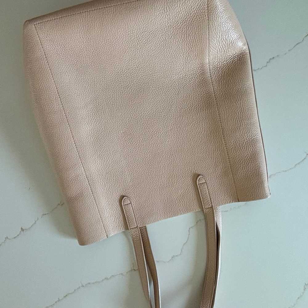 Cuyana Tall Leather Structured Tote Blush - image 7