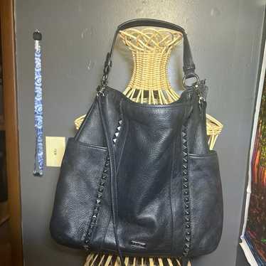 Vintage Black Leather Coach Park Leather Pyramid … - image 1