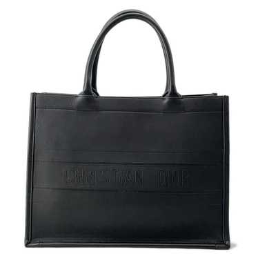 Dior Book Tote Black Leather Tote Bag (Pre-Owned) - image 1