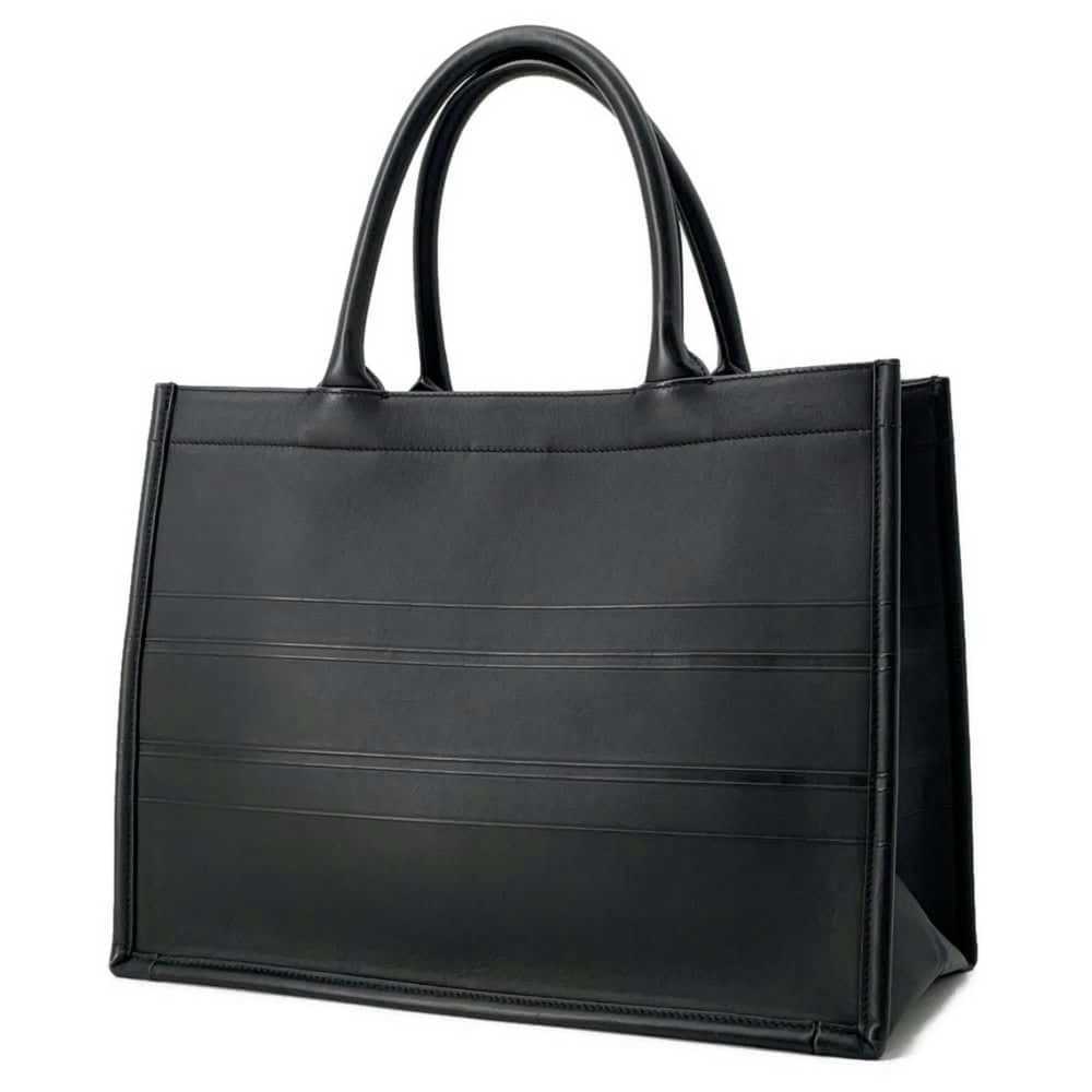 Dior Book Tote Black Leather Tote Bag (Pre-Owned) - image 2