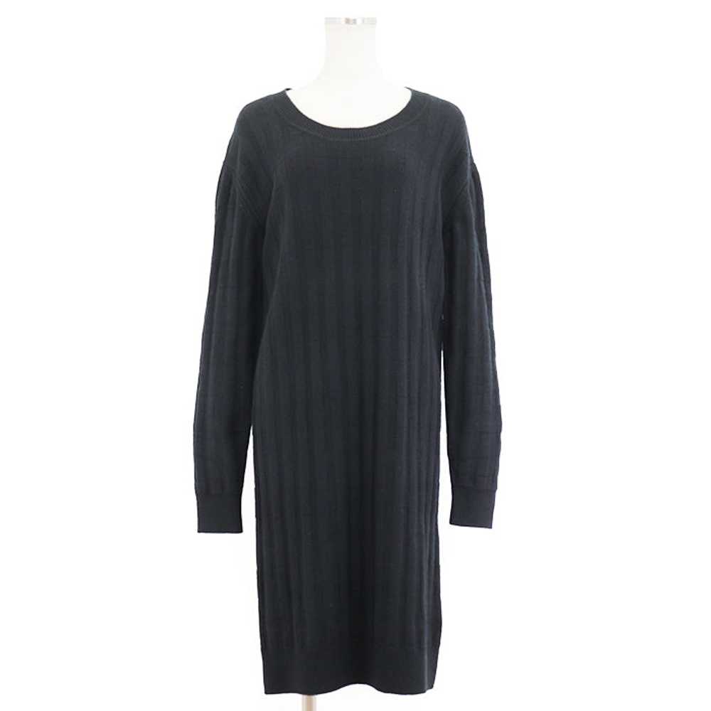 HERMES one piece Virgin wool 100% black Women 36 … - image 1