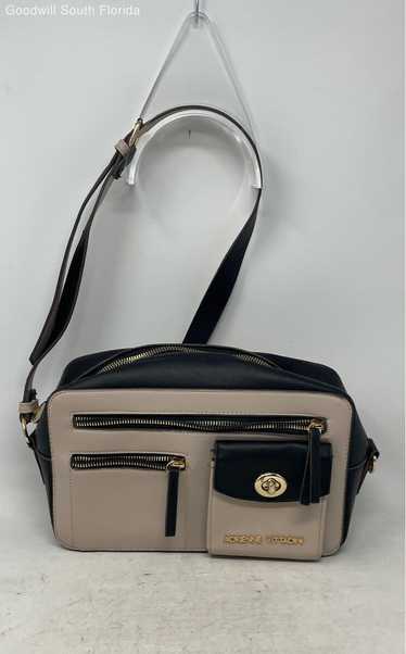 Adrienne Vittadini Womens Black Beige Leather Adju