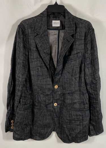 Armani Collezioni Gray Linen Blazer - Size 42