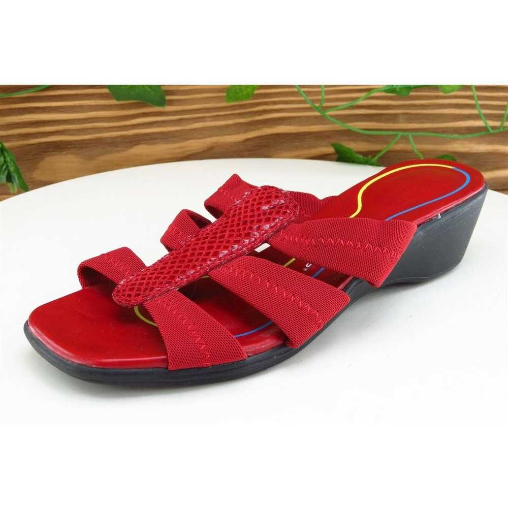 Airstep Sz 5 W Red Slide Fabric Women Sandals - image 1