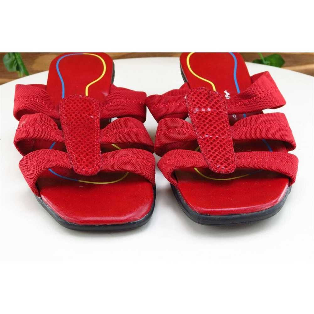 Airstep Sz 5 W Red Slide Fabric Women Sandals - image 2