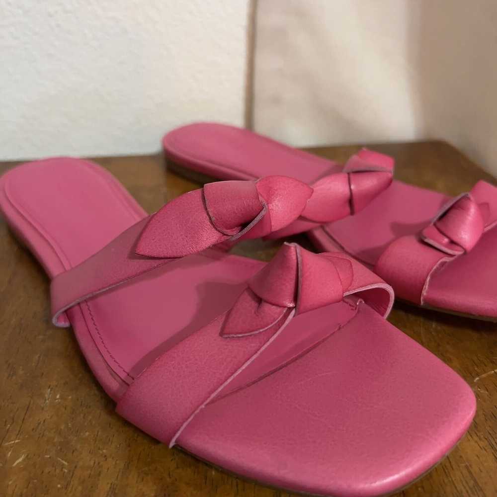 J Crew Pink Double Bow Knot Slides Womens 8 Prepp… - image 7