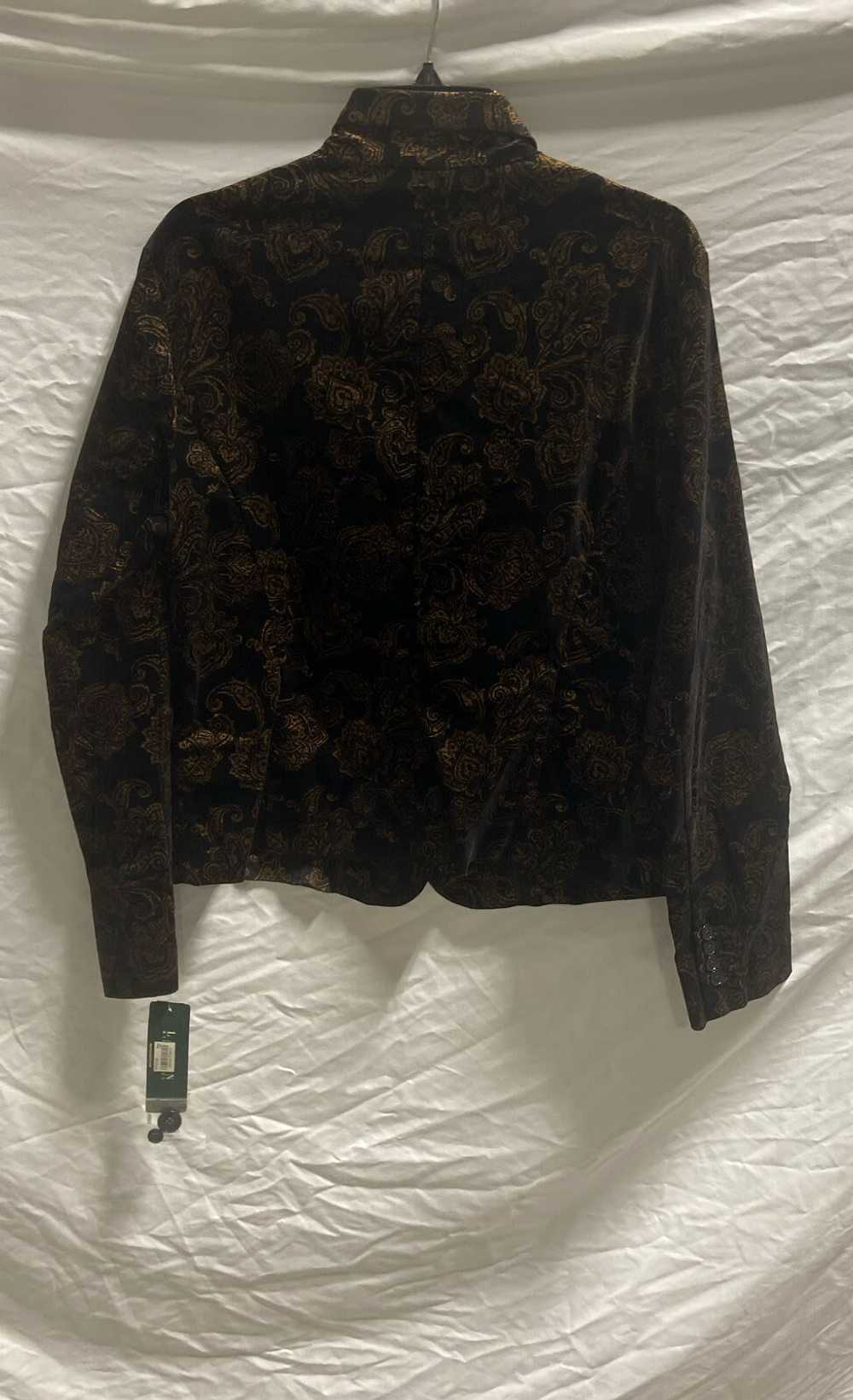 NWT Lauren Ralph Lauren Womens Black Gold Paisley… - image 2