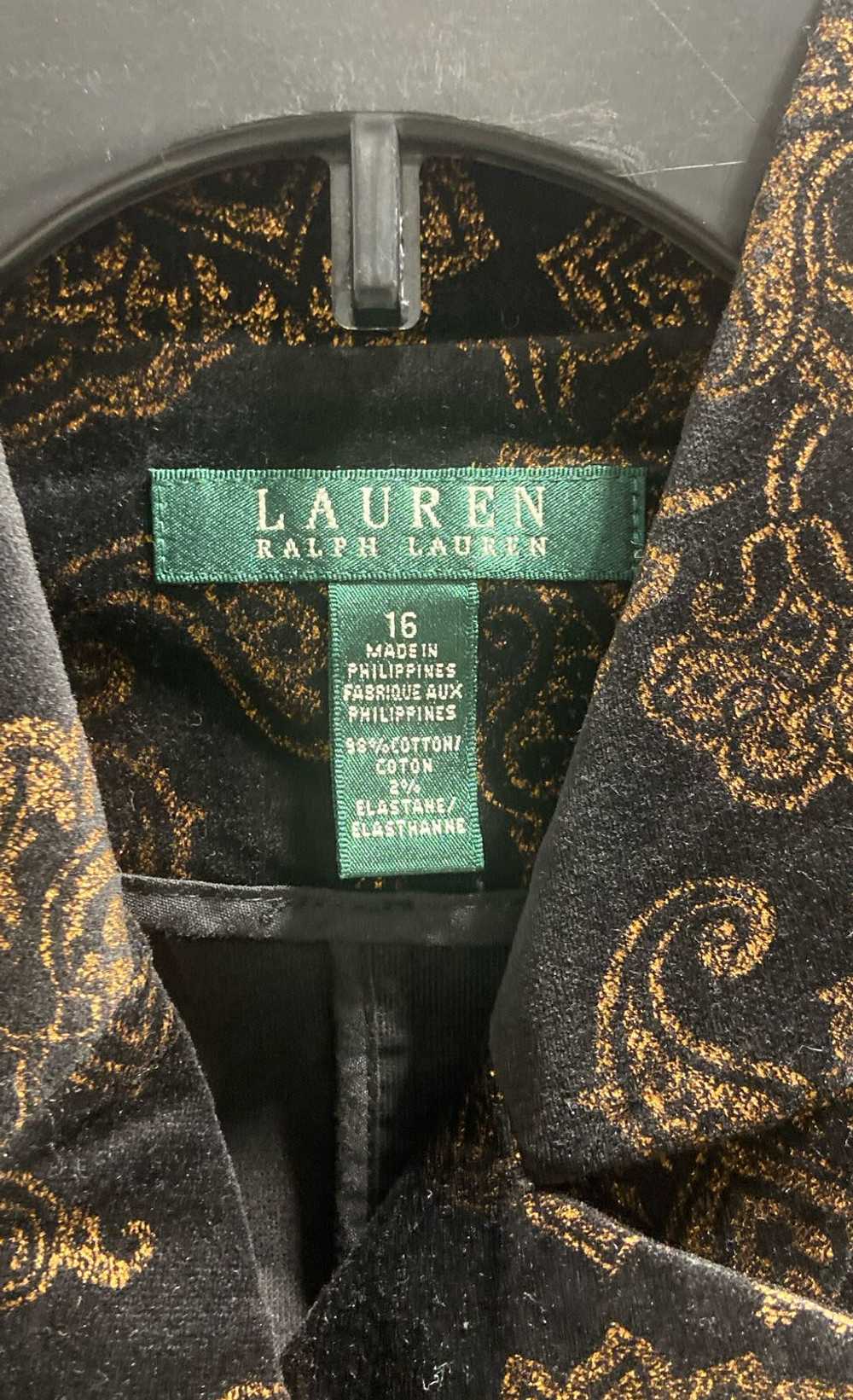 NWT Lauren Ralph Lauren Womens Black Gold Paisley… - image 5