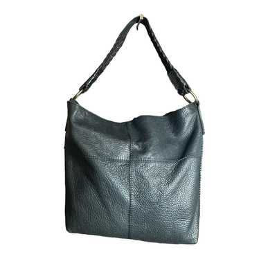 Lucky brand woven handle, tote bag hobo in black - image 1