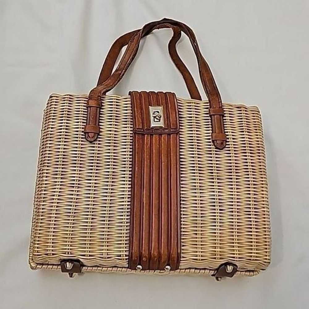 Mantessa made in honk Kong vintage straw bag - image 12