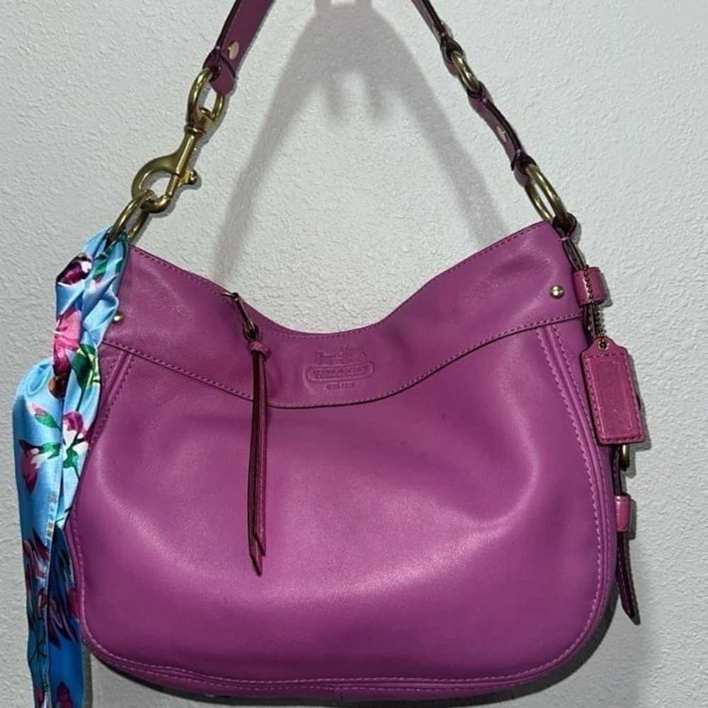 Coach #12671 Zoe hippie Ergo stlye leather orchid… - image 1