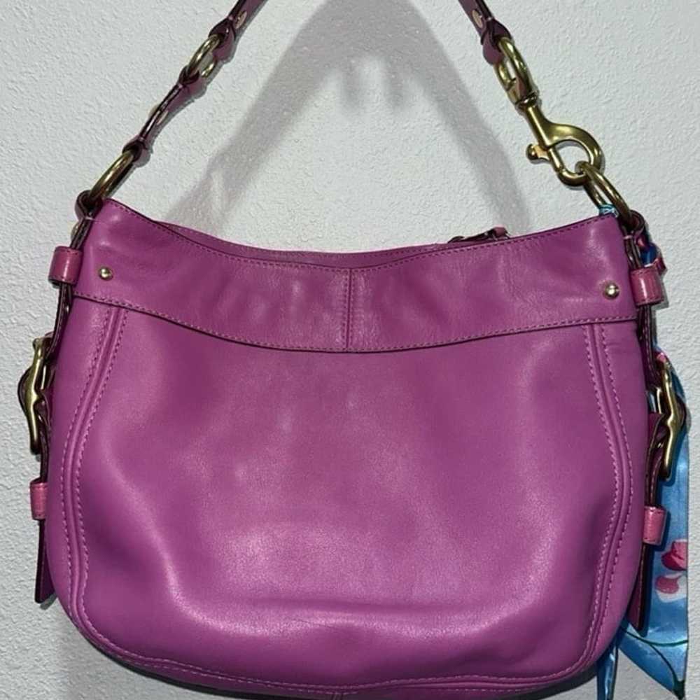 Coach #12671 Zoe hippie Ergo stlye leather orchid… - image 2