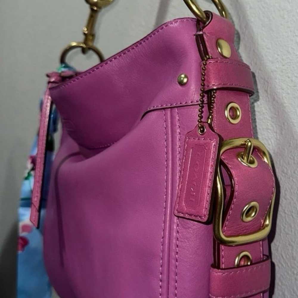 Coach #12671 Zoe hippie Ergo stlye leather orchid… - image 4