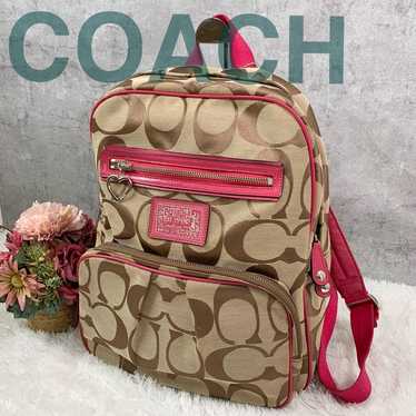 【Superior Quality】 COACH Backpack Heart Signature… - image 1