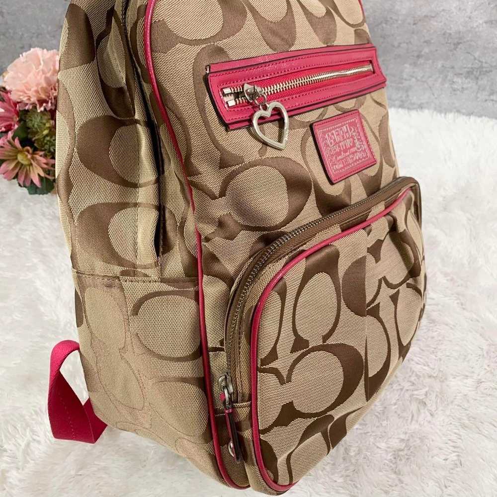 【Superior Quality】 COACH Backpack Heart Signature… - image 3