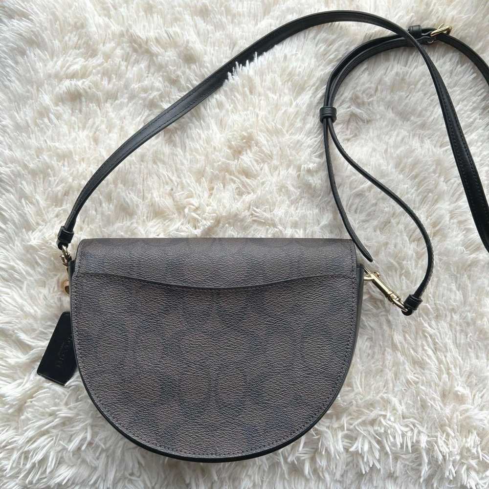 【Excellent Condition】COACH Shoulder Bag Gray Leat… - image 5