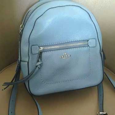 COACH Mini Charlie Backpack Leather Light Blue. - image 1