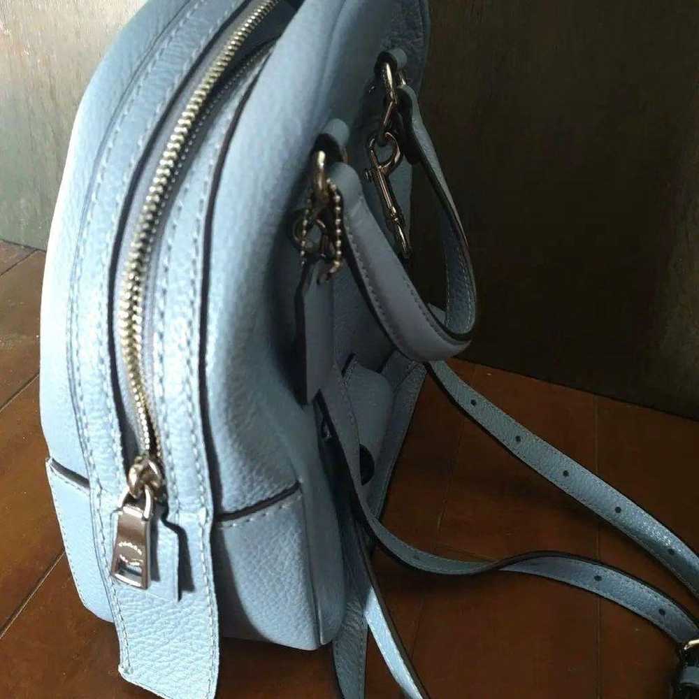 COACH Mini Charlie Backpack Leather Light Blue. - image 3