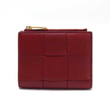 Bottega Veneta Intrecciato Burgundy Leather Walle… - image 1