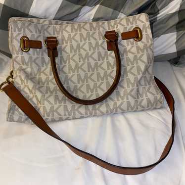 White MK Jet Tote Large