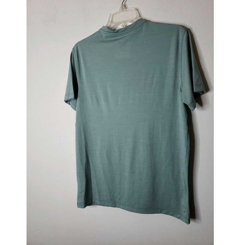 George George Men's Henley Shirt Green Heathered … - image 3