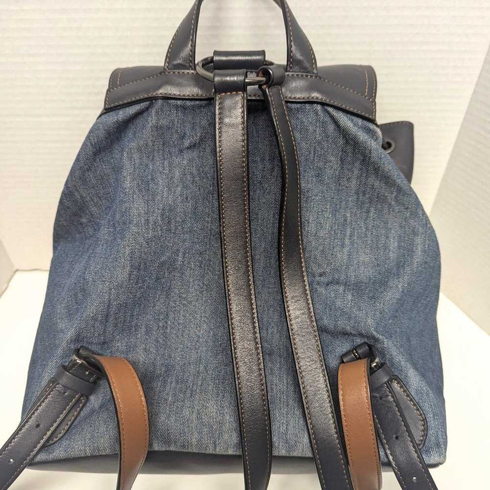 BILLIE BACKPACK IN DENIM AND LEATHER (COACH F5790… - image 5