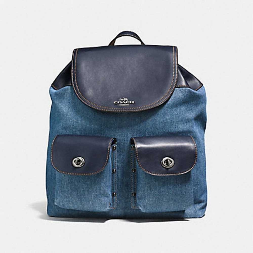 BILLIE BACKPACK IN DENIM AND LEATHER (COACH F5790… - image 7