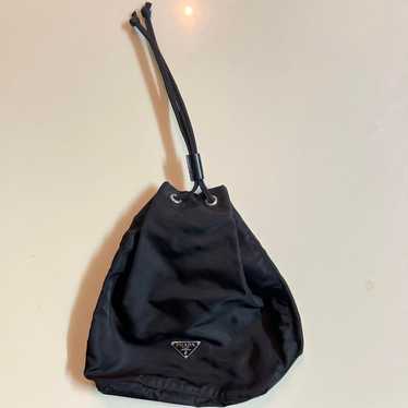 PRADA Black Nylon Drawstring Pouch