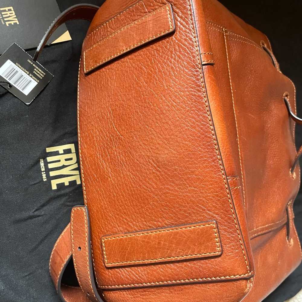 Like New FRYE Leather Drawstring Backpack - image 6