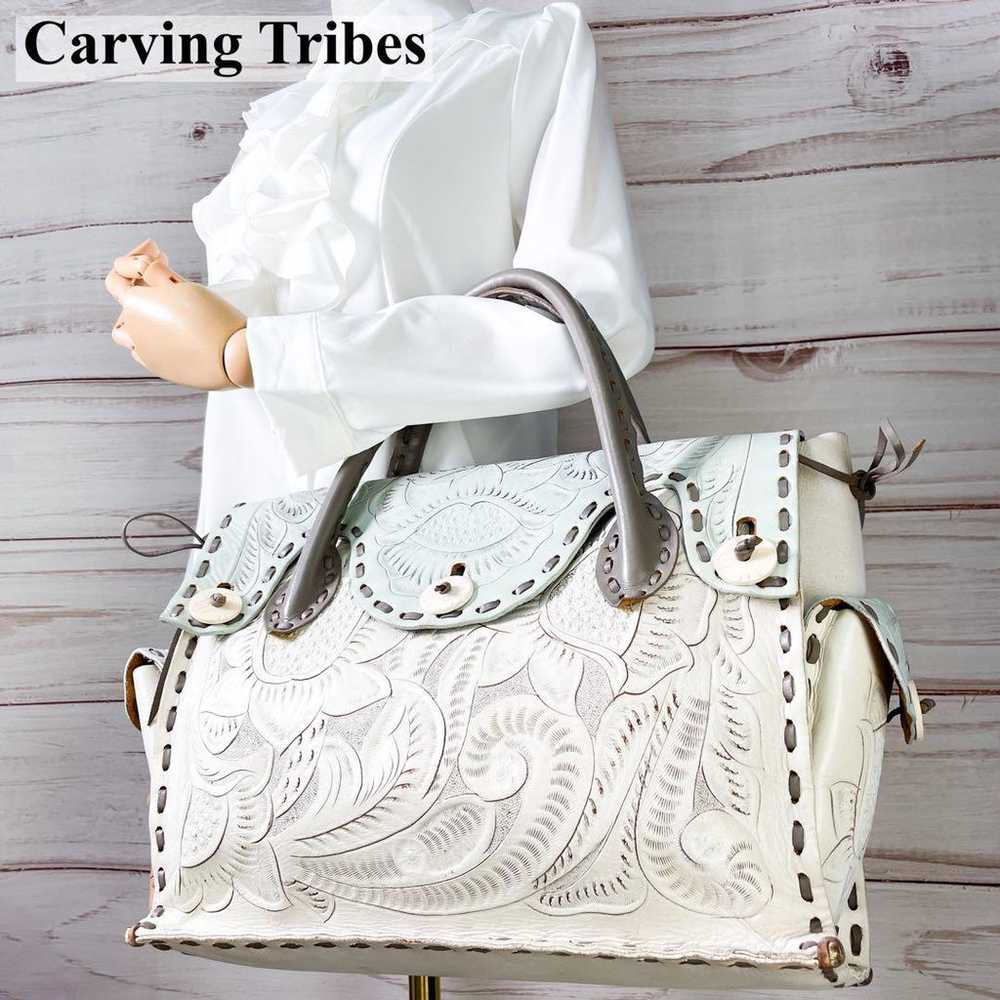 Carving Tribes Bicolor Handbag Mint Grace Contine… - image 2